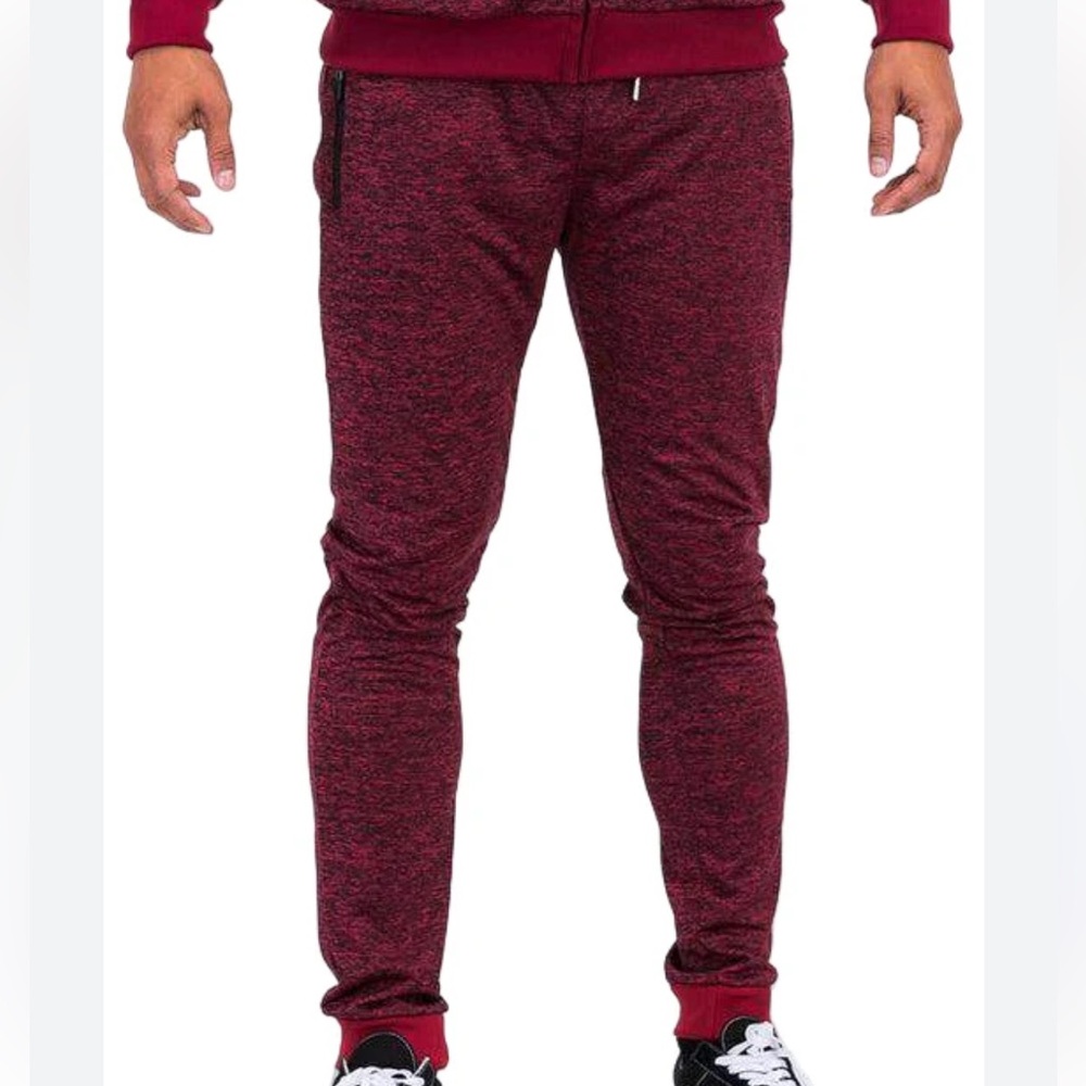 XL carbon  Red Black Knit Jogger Pants - Cozy Bottoms w hat